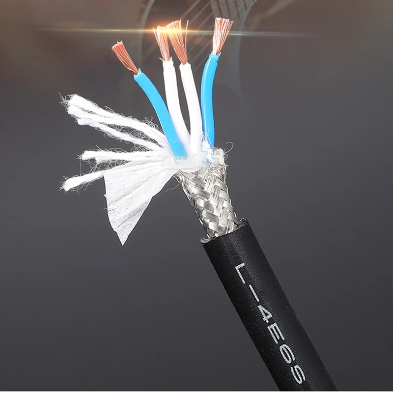 Speakers Microphone Line L-4E6S Wire Diameter 6.0mm Four Core Braided Shielded XLR Cable Audio Engineering Signal Cable 4 Colo
