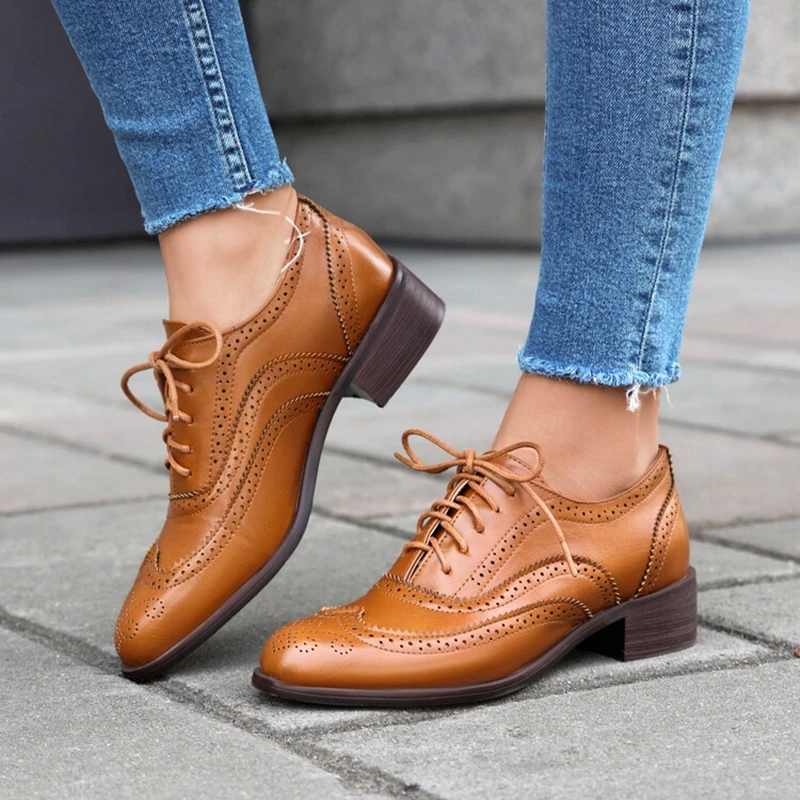 ASILETO 2024 stile britannico Vintage brogues Lace Up 3.5cm tacco in pelle verniciata Big Size 48 scarpe Casual da scuola per studenti