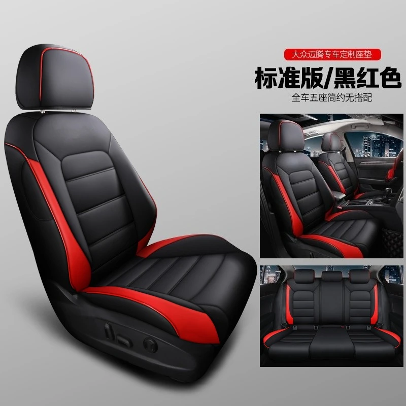 

Full Cover Wear Resistant Leather Car Seat Covers Custom Fit for Magotan Sedan 5 Seat All Season Comfort Cushion