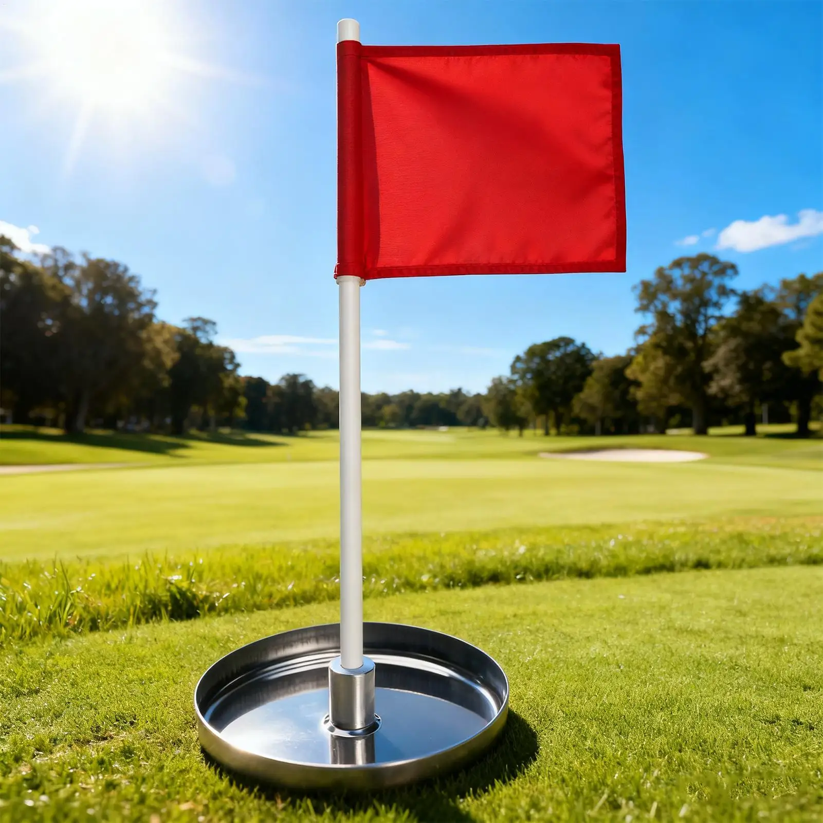 كوب بفتحة الجولف وعلم محمول لممارسة الجولف وإكسسوارات علم الجولف وعصا وضع أكواب خضراء للشاطئ في الفناء الخلفي في الهواء الطلق #2