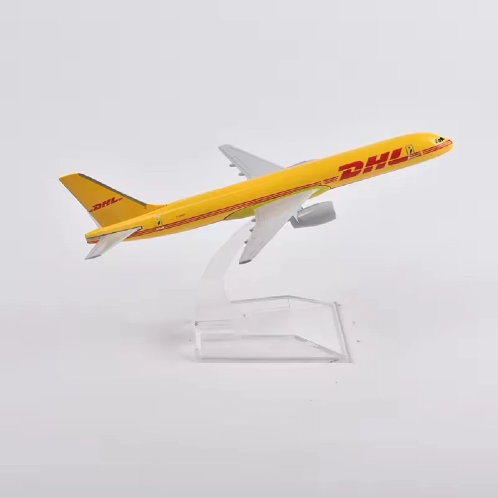 16cm B757 DHL cargo aircraft Airplane Model Diecast Metal 1/400 Scale Planes Toy Plane For Children