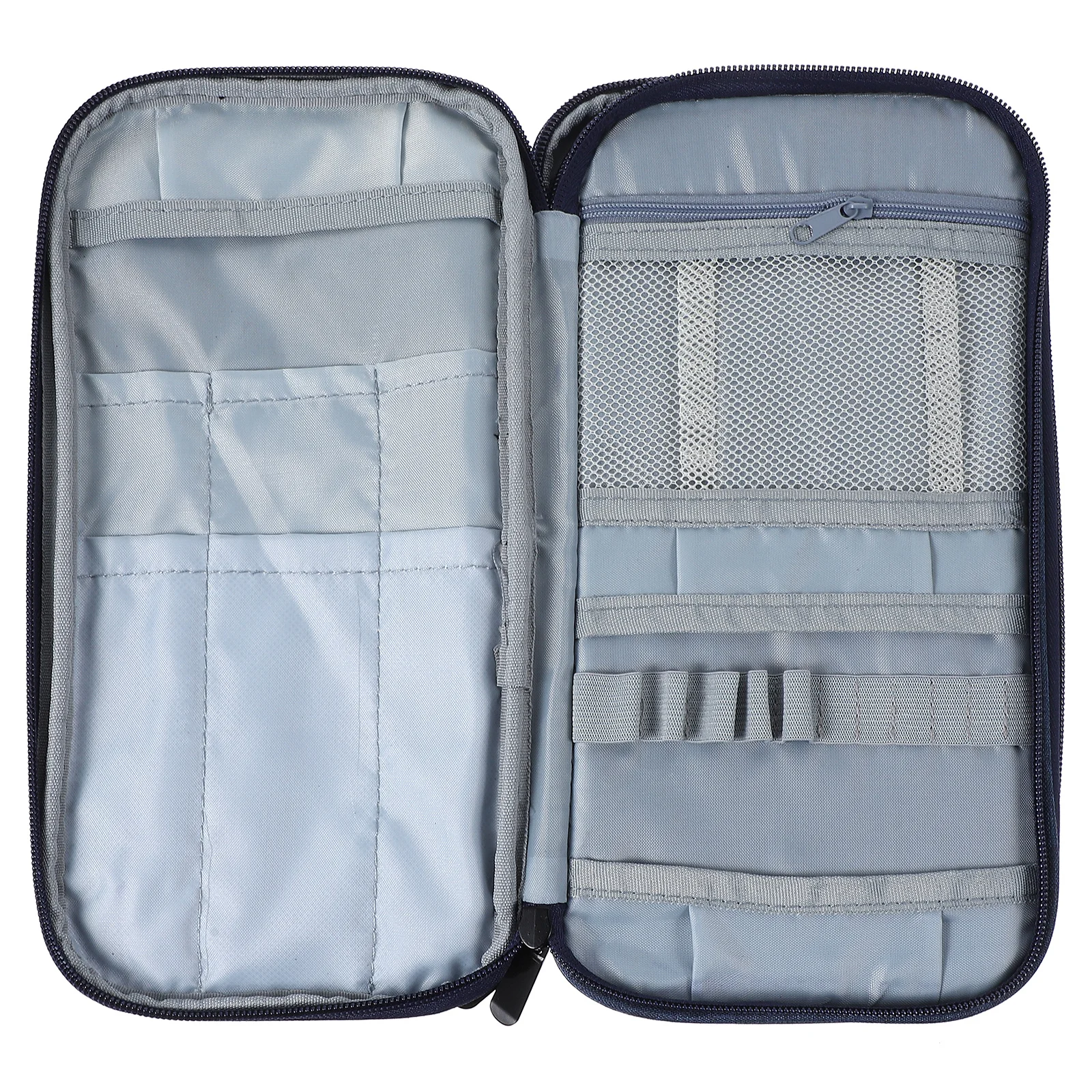 

Knitting Needles Case Dark Blue Compact Oxford Cloth Organizer Knitting Accessories Storage Pouch Crochet Hooks Holder Portable