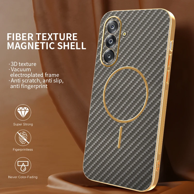 Wireless Charging For Samsung Galaxy A18 A05S A07 A16 A08 A14 A15 A17 A06 4G 5G Magnetic Cases Silicone Cover Phone Case Holder