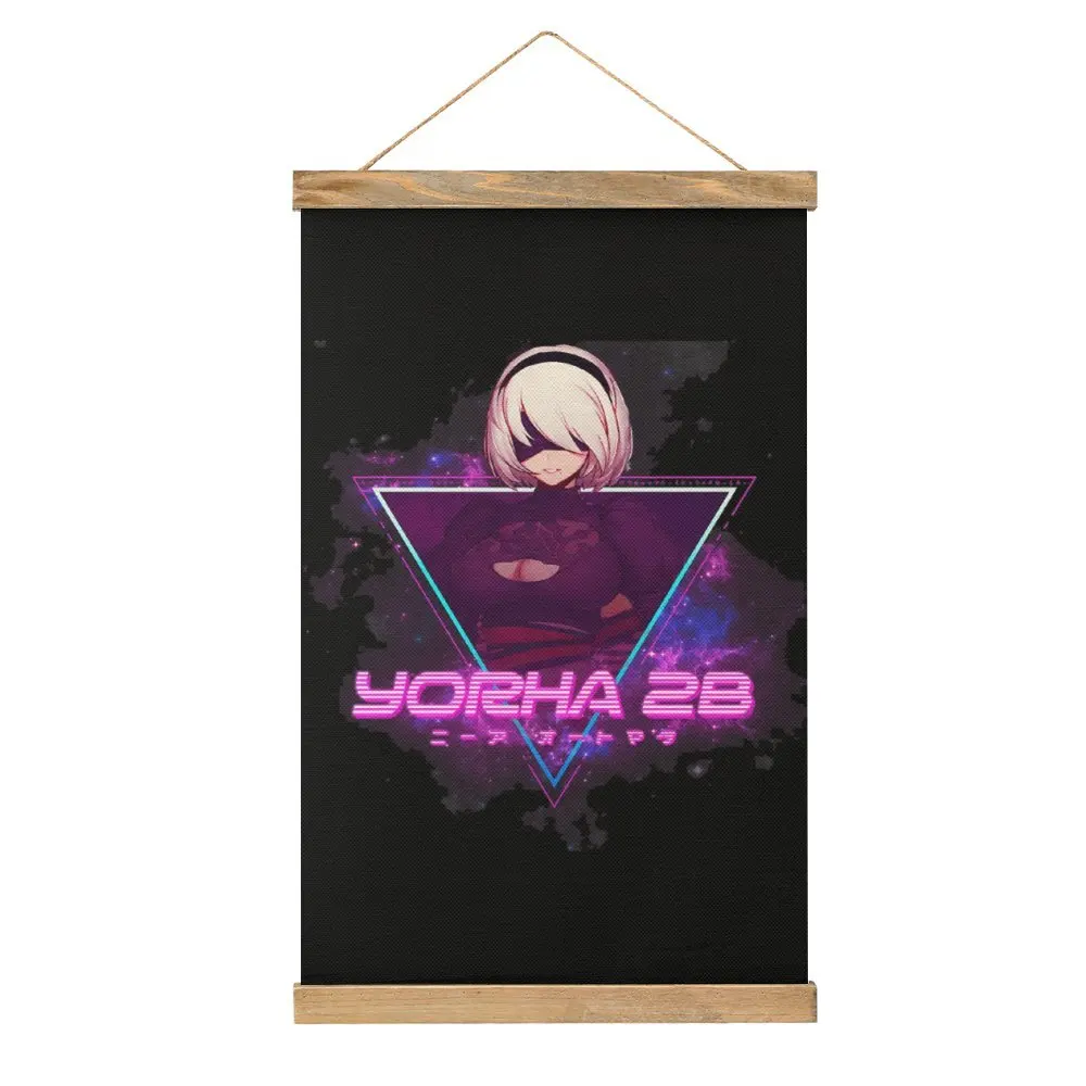 Canvas Hanging Picture NieR Automata (YoRHa No.2 Type B Aesthetic) Pullover Graphic Humor Graphic Painting Bedroom Craft Decorat