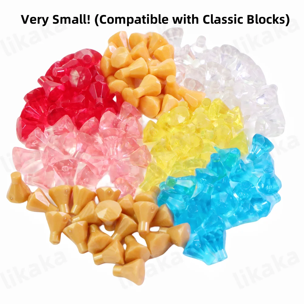 MOC 20pcs Diamond Building Blocks Toy Parts Gemstone Accessories Bricks DIY Toys for Children Birthday Gifts