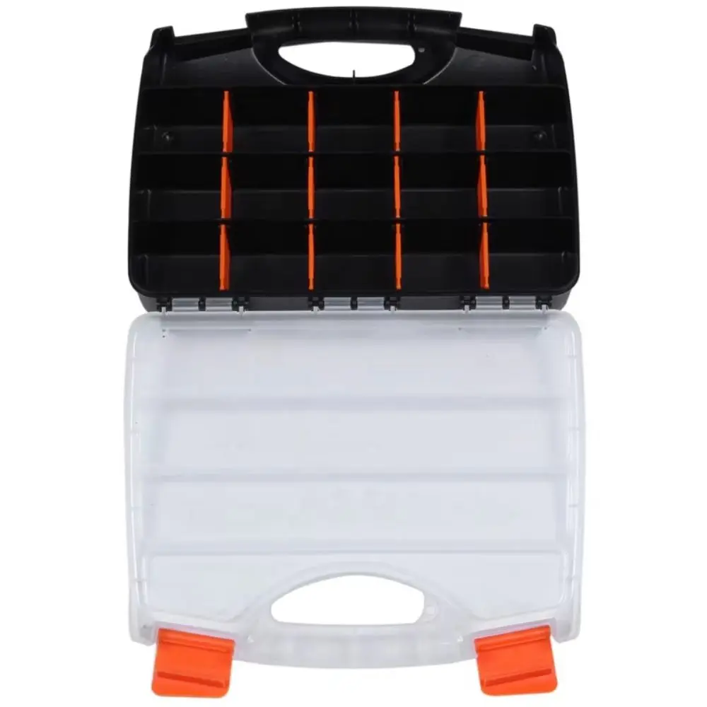 15 Grids Screw Storage Box Adjustable Compartment Plastic Hardware Parts Storage Case Clear Detachable Hand Tool Screwdriver Box