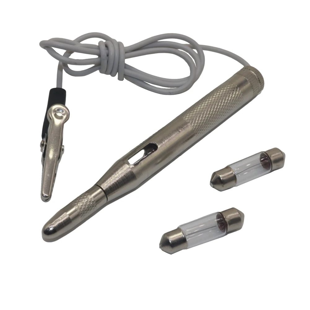 Lanterna de Teste de Circuito Automotivo DC 6-24V, Detector de Voltagem para Carros, Caneta de Teste para Sistema Elétrico Automotivo