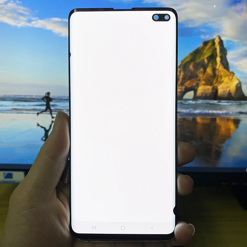 Imagem -03 - Tela Sensível ao Toque Lcd Super Amoled com Moldura para Samsung S10 Plus G975f G9750