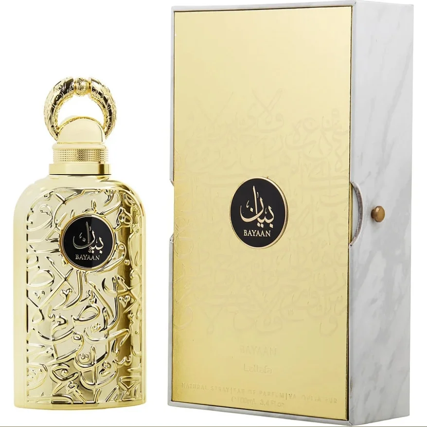 

Lattafa Bayaan для унисекс Eau De Parfum Spray 100мл Цветочный и фруктовый gourmand notes долговечный аромат гарантировано