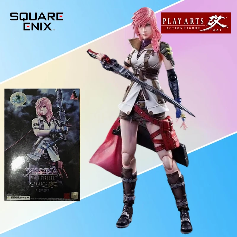 SQUAREENIX  Original PLAY ARTS Modified Series Lightning Anime Action Figure Model Toys Movable Model Ornaments Gifts Fo Boys
