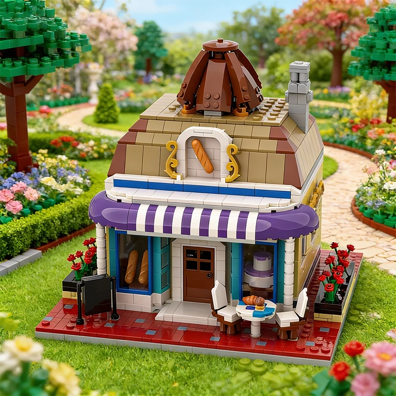 2114 Piezas de Ladrillos de Construcción, Tienda de Panadería Modular MOC, Bloques de Construcción Modulares Personalizables, Ladrillos Tecnológicos para Niños, Juguete de Construcción DIY, Regalo Festivo