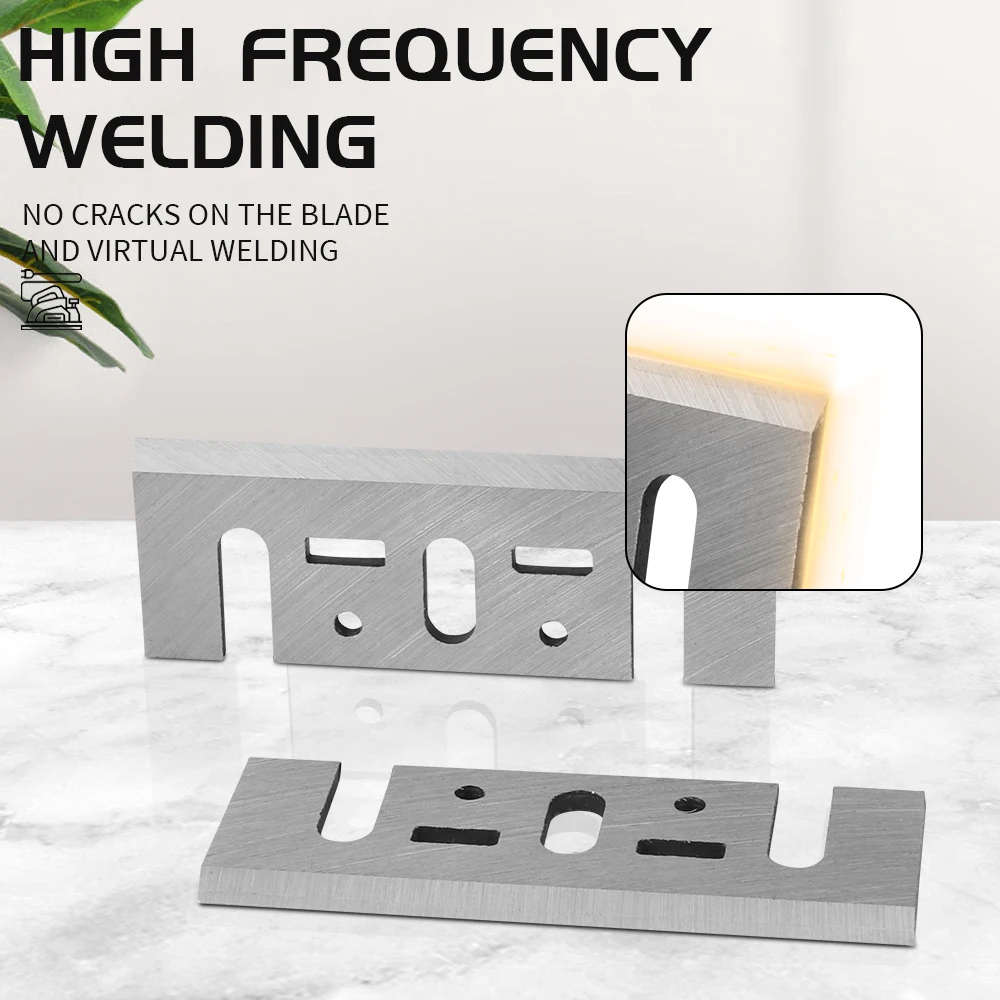 SI FANG 2개 전기 대패 날 80mm HSS 엣지 커터 나이프 (목재 대패 1900B KP0800 전동 공구 교체 부품용)