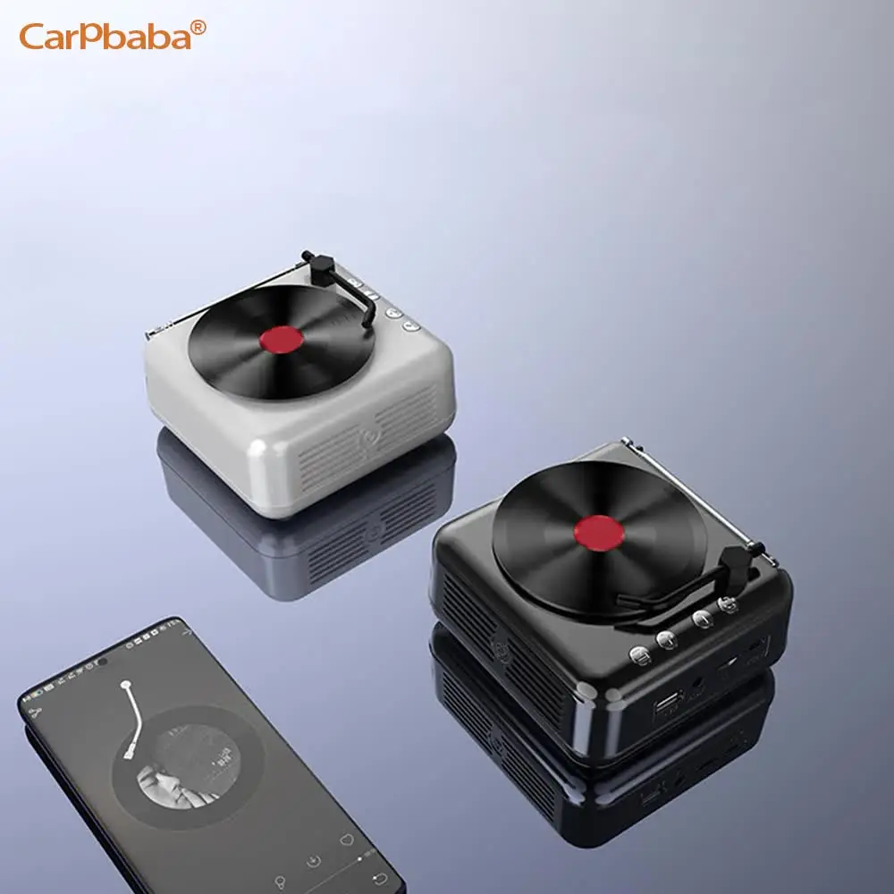Carpbaba H3 Portable Retro Speaker Clear Stereo Sound Speaker AUX Audio Cable Player For Home Kitchen Work Travelling Dropship