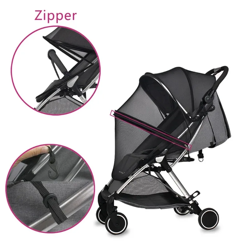 

Universal Baby Stroller Mosquito Net, 99% Insect Protection Mesh Cover for Pram, Summer Breathable Fly Guard for Carriage