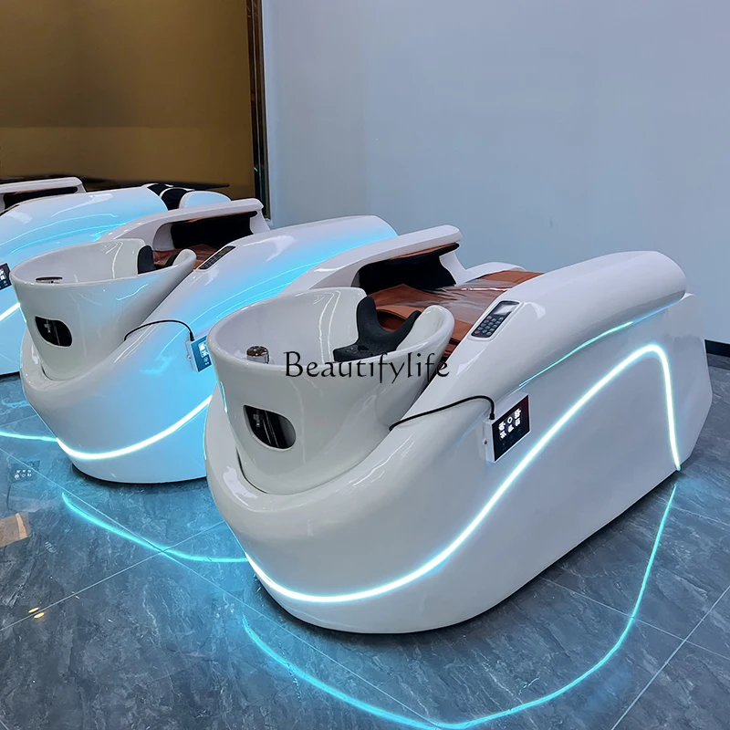 

Hair Salon Special Electric Massage Shampoo Bed Fully Automatic Intelligent Multifunctional Hair Salon Massage Washing Bed