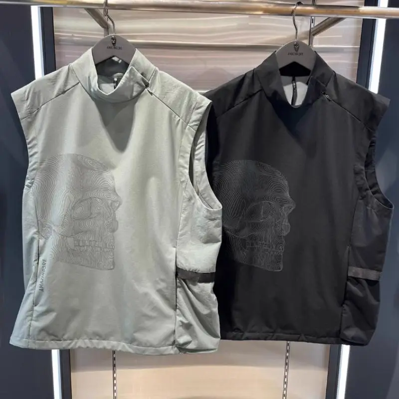 

Summer And Autumn Golf Clothing Men's Fashion Skull Print Sleeveless Golf Vest Outdoor Sports Quick Drying Breathable Vest