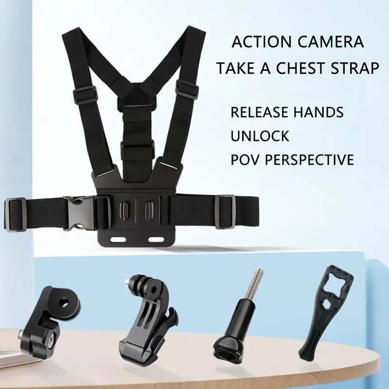 Camera Strap Phone Chest Mount Harness Strap Holder Adjustable For GoPro Hero For Insta360 For Xiaomi Straps Phone Clip Mount