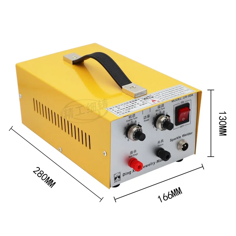 30A Jewelry Spot Welder Gold Silver Copper Ring Necklace Welding Machine Handheld Laser Pulse Touch Welding Machine AC220V