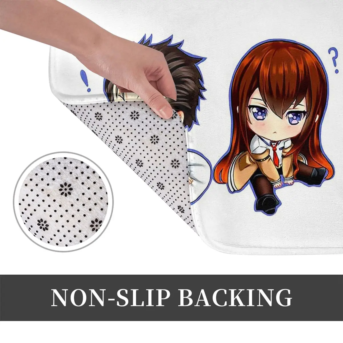 أنيمي Okabe Rintaro ستينز بوابة المضادة للانزلاق ممسحة الكلمة حصيرة السجاد البساط للمطبخ مدخل الحمام غرفة المعيشة مسند القدم الحصير