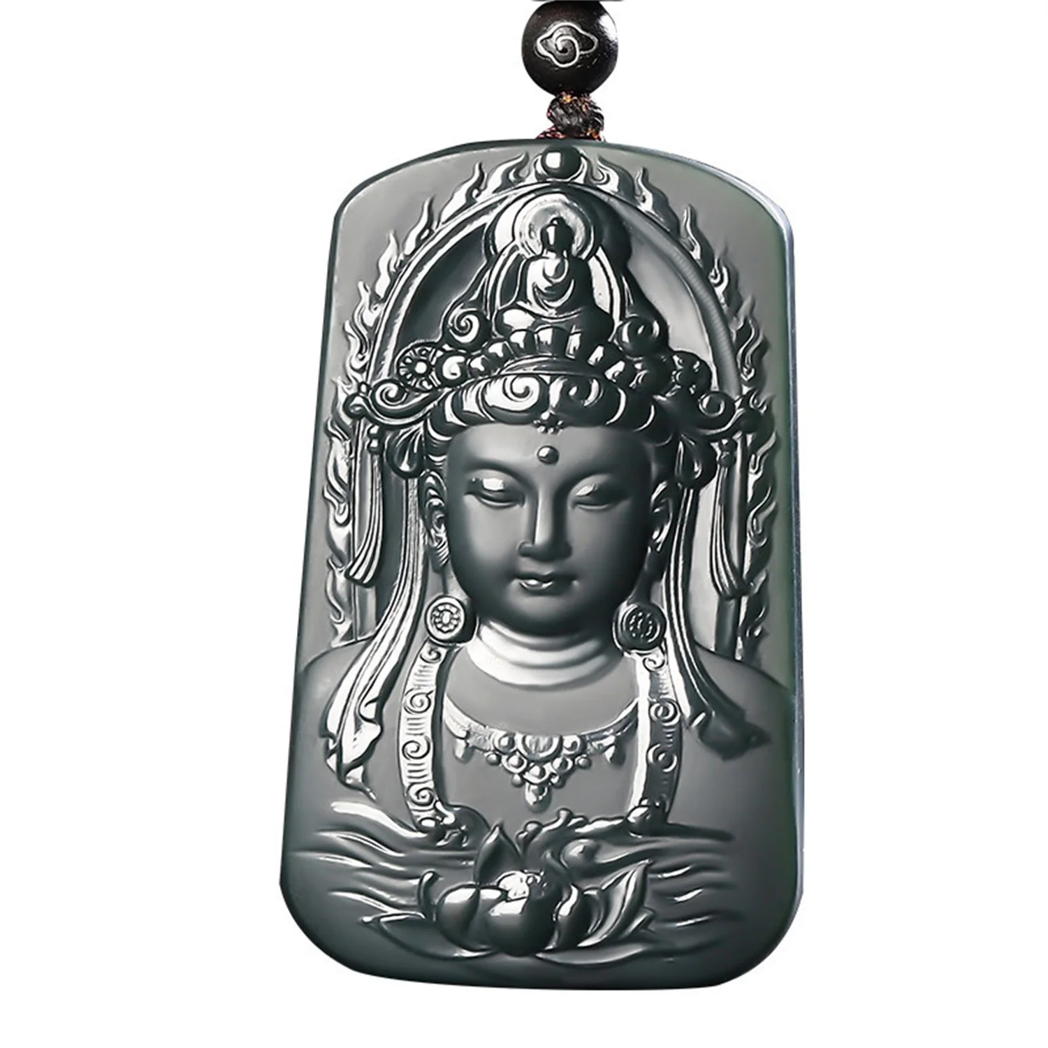 Natural Hetian Jade Pixiu Pendant Hand Carved Nephrite Buddha Tara Amulet Necklace Chinese Traditional Lucky Jewelry For Men