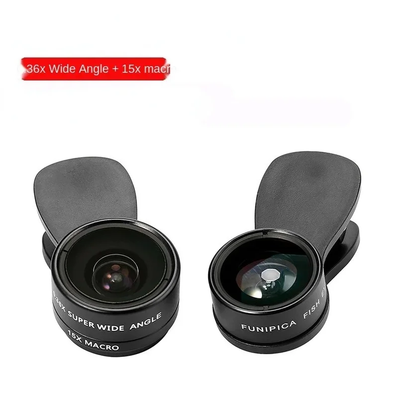 3in1 Clip-on HD Lenses Kit Fisheye 0.36X Wide Angle 15X Macro Fish Eye Lens for Doogee X5 Max X6 Elephone S7 Gooweel Nexus 5