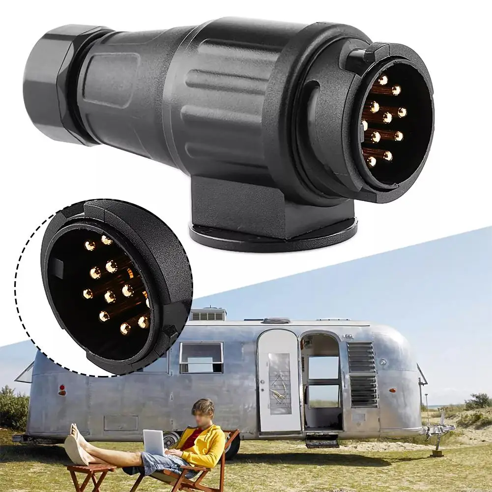 

1pc 12V 13 Pin Trailer Plug Waterproof Trailer 13 Pole Electrical Connector Wiring Connector Adapter Trailer For Vehicle RV M0S9