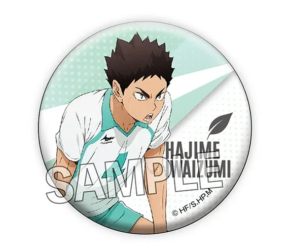 Anime Haikyuu!! Iwaizumi Hajime Akaashi Keiji Ushijima Wakatoshi Miya Atsumu Kotaro Bokuto Cosplay Metal Badge Backpack Decorate