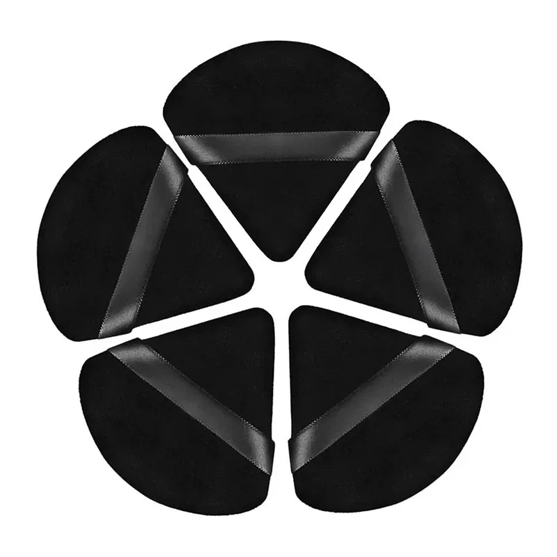 5-100 個黒三角形パウダーパフソフトベルベット化粧品パフフェイシャルメイクスポンジファンデーションルースパウダーメイクアップツール