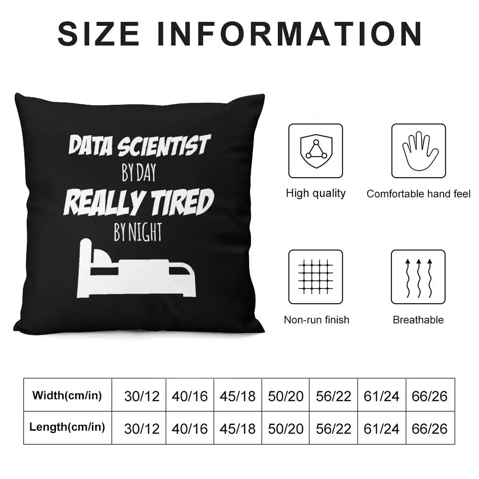 Data Scientist Job Fun Gift for every Data Scientist Funny Slogan Hobby Work Worker Throw Pillow Cushions For Children pillow