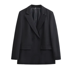 Traf-Blazer Women Passado, trang phục văn phòng, tay áo dài, túi nắp, áo khoác phụ nữ, áo lạ mắt, áo khoác thời trang 8 Bán hàng chính Blazer Elastano - №7