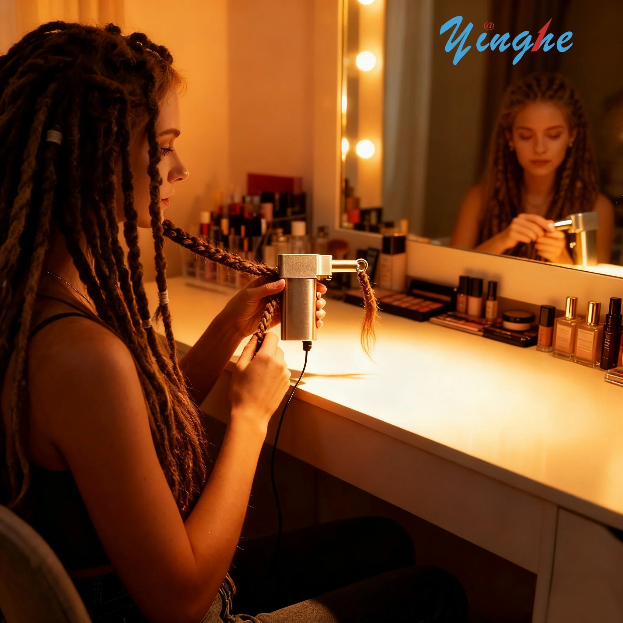 

High Quality Dreadlocks Machine,Automatic Dreadlock,with 6 Replacement Head6-16mm,For Faster Speed Dreadlock Crochet Braiding