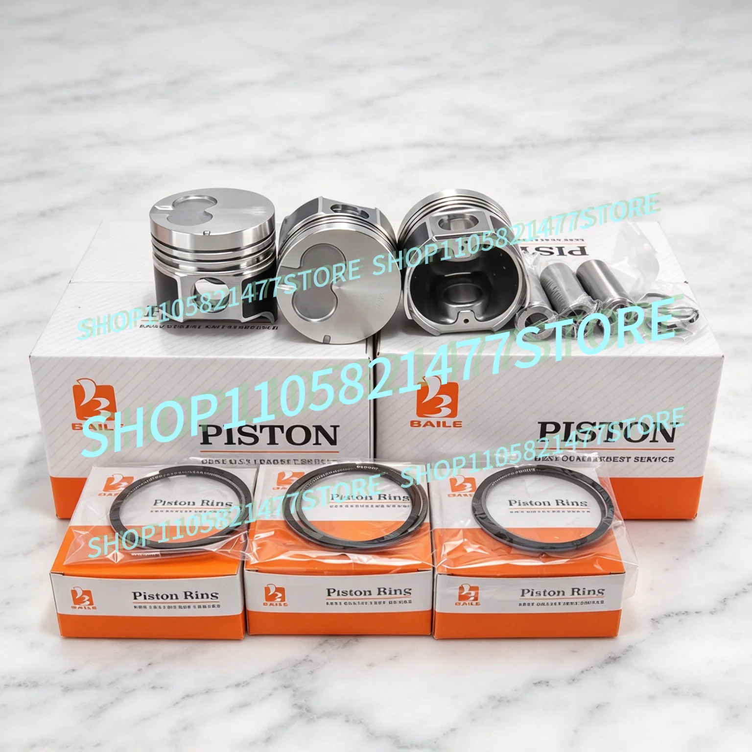 3AE1 For Cylinder Liner Overhaul Rebuild Kit Piston Rings  Full Gasket Set Main Bearing Engine Parts 80mm