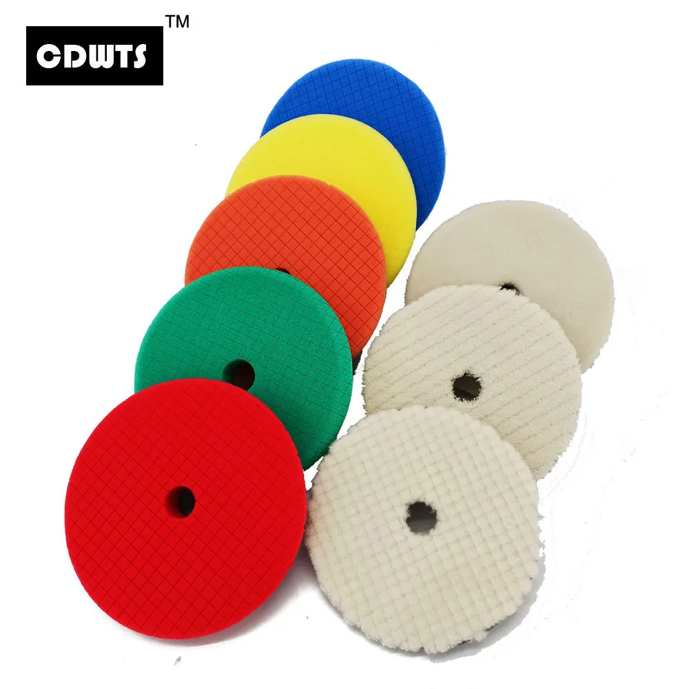 CDWTS 8pcs Car Polishing Kit 5/6 Inch  Car Polish Buffing Pad Abrasive Disc Sponge Foam Pads Polish For Cars Body