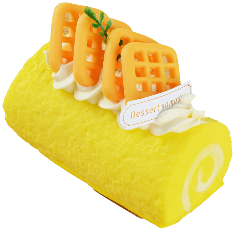 Creative Fruit Cake Roll Squeezed Toy Super Soft PU Swiss Roll Squishy Toy Hand Relax Funny Slow Rebound Fidget Toy