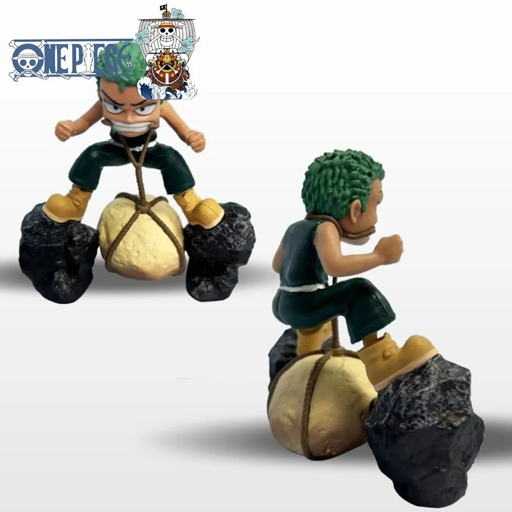Figura de uma peça infância criança zoro versão de treinamento, estátua de resina gk limitada, presente colecionável de anime