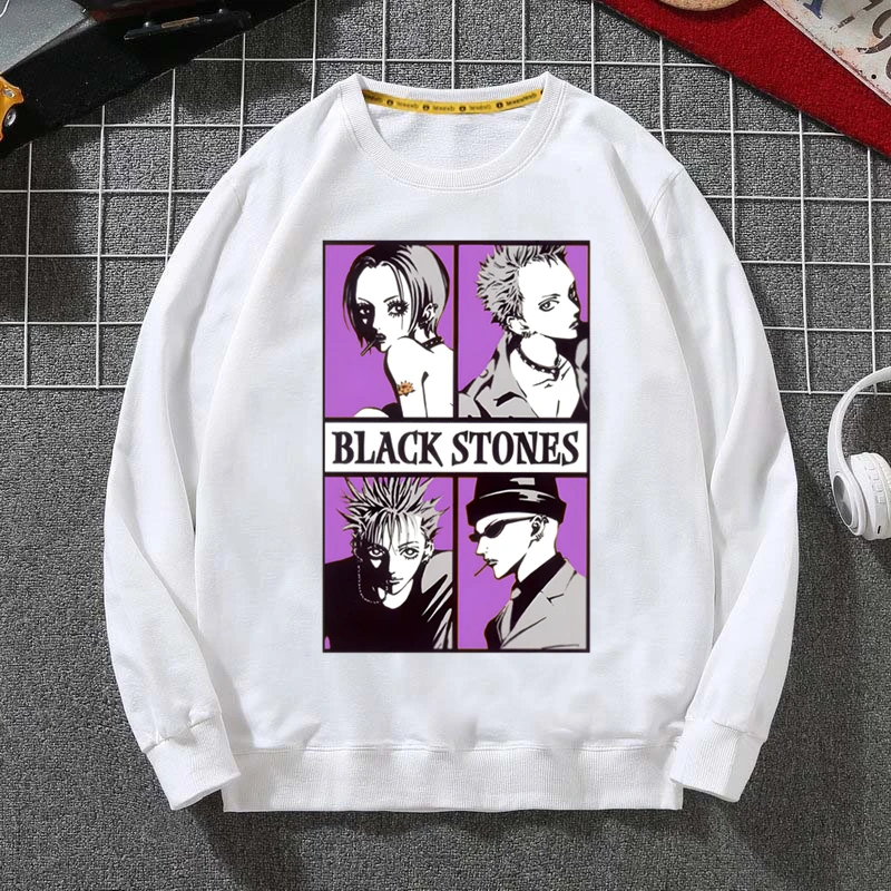 ملابس أنيمي أوساكي نانا غير رسمية بقلنسوة بلون سادة مع قلنسوة عادية للجنسين سترات مطبوعة للرجال والنساء #5