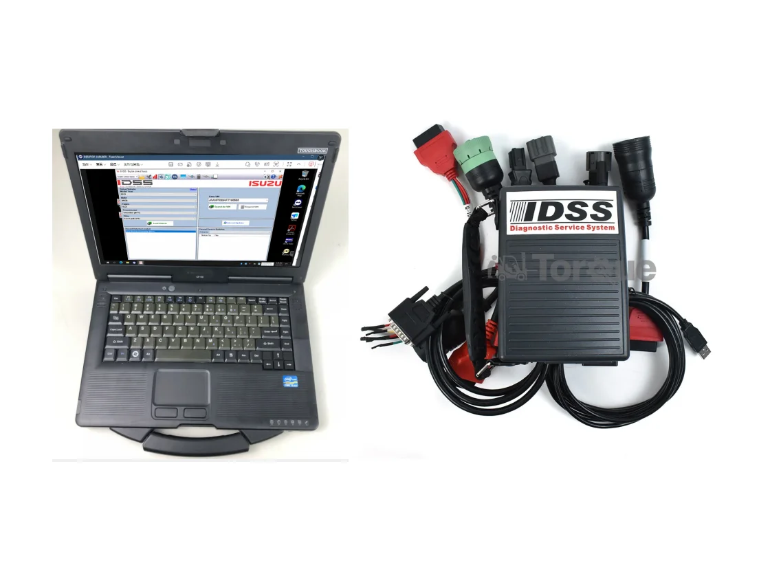 

Дизельный двигатель для Isuzu IDSS G-IDSS E-IDSS для адаптера Isuzu, диагностический инструмент для тяжелых грузовых экскаваторов + ноутбук CF53, готовый к использованию