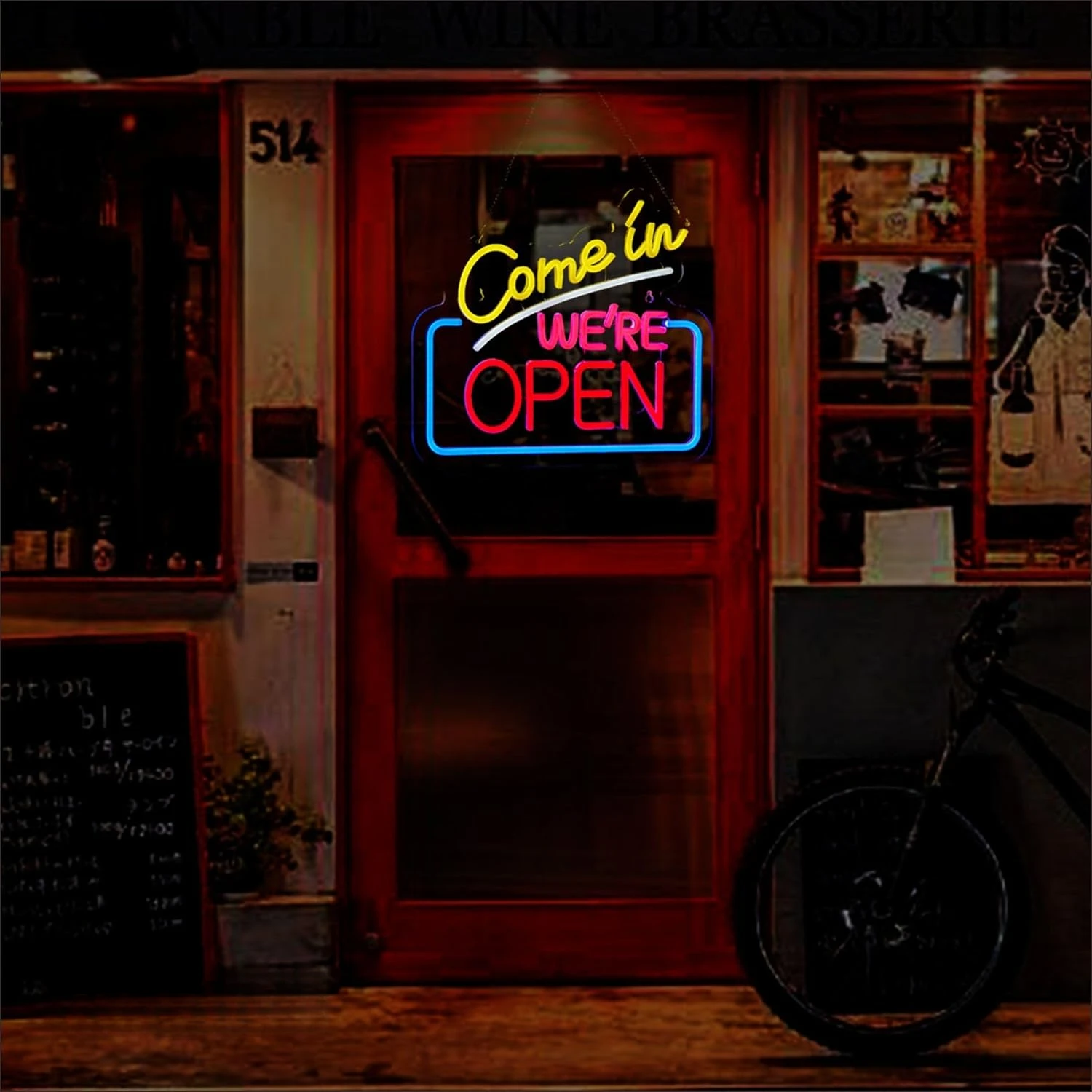 Come In We're Open Neon Sign Wall Decor LED Light Café bar Cafe Restaurant Retail Store Party Pub Shop Decoration Gift Coffee