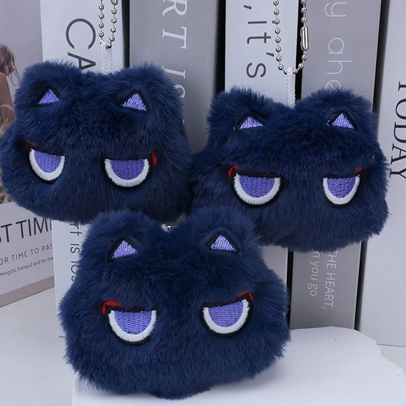 Cartoon Cat Squeak Keychain Pendant Cute Plush Doll Toy Kawaii Soft Stuffed Bag Charms Decorations For Couple Friends Gift