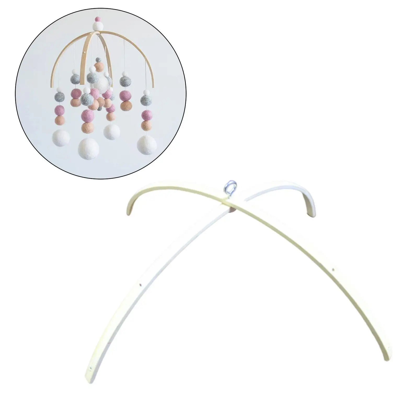 Wind Chime Holder for Bed Bell Rattle Toy Easy Setup Wooden Mobile Hanger