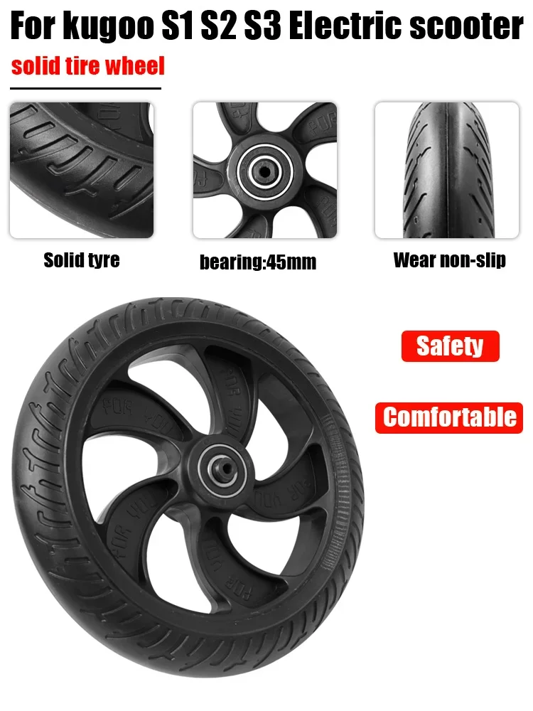 Moyeu de roue de pneu arrière solide résistant à l'usure 200x200x50mm pour roue arrière de remplacement de Scooter électrique Kugoo S1 S2 S3