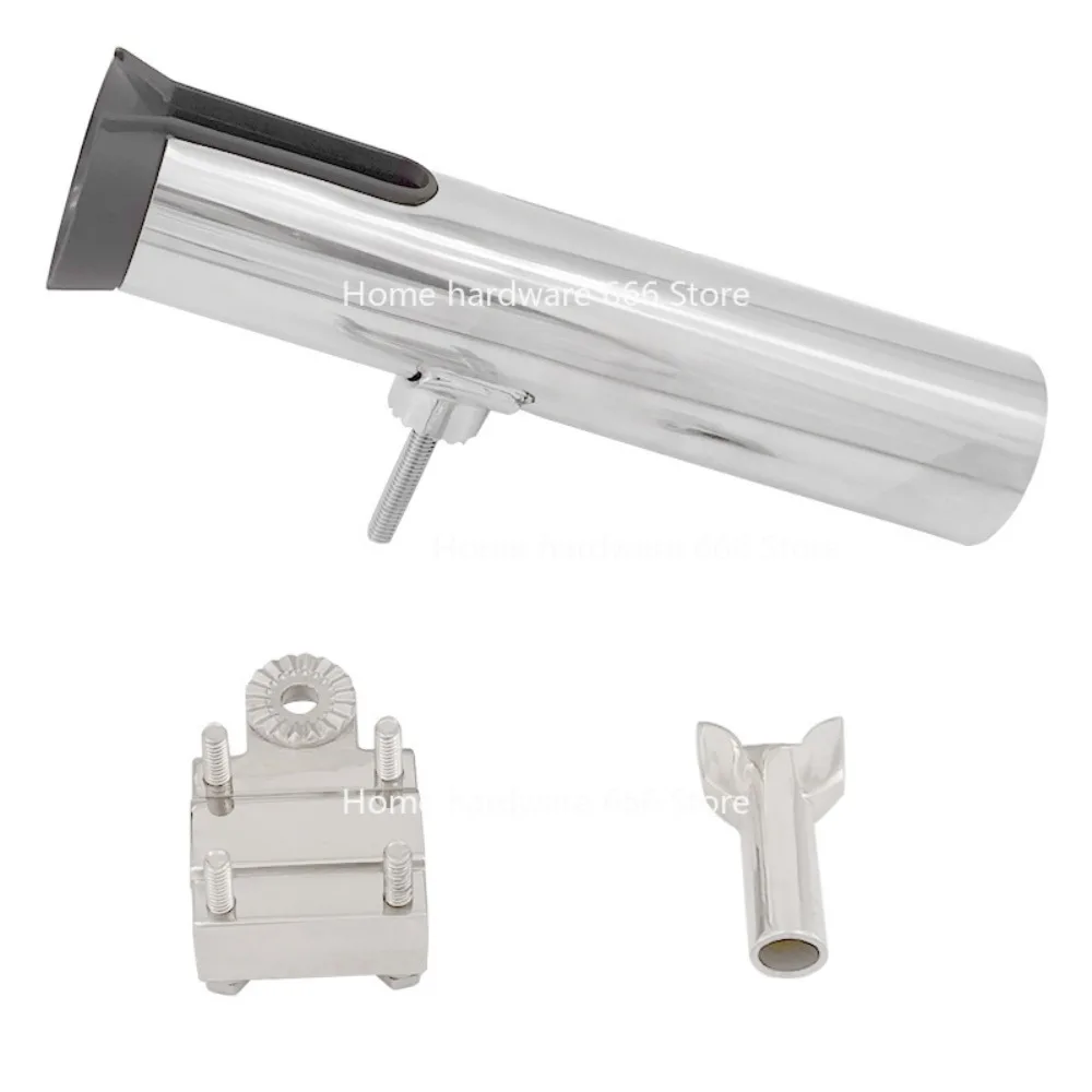 Marine Stainless Steel Fishing Rod Holder, Pipe Clip Is Fishing Rod Bracket, Marine Yacht RV Hardware Accessories