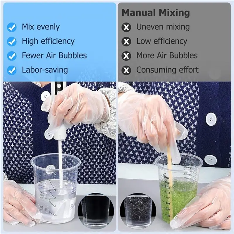 Portable Epoxy Resin Mixer Featuring 5 Speed Controls Comprehensive Resin Mixer Set For DIY Resin Art And Jewelry Making-A68E