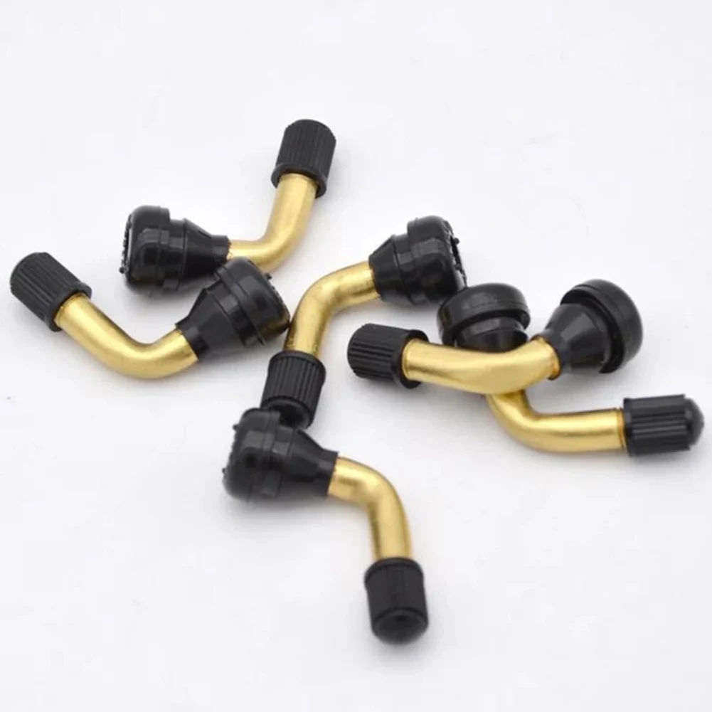 2pcs Rubber/Brass Angled Valve Stems Tubeless Tyre For Electric Scooter Bike PVR 70/60/50/45° Bicycle Accessories 12/14/15mm