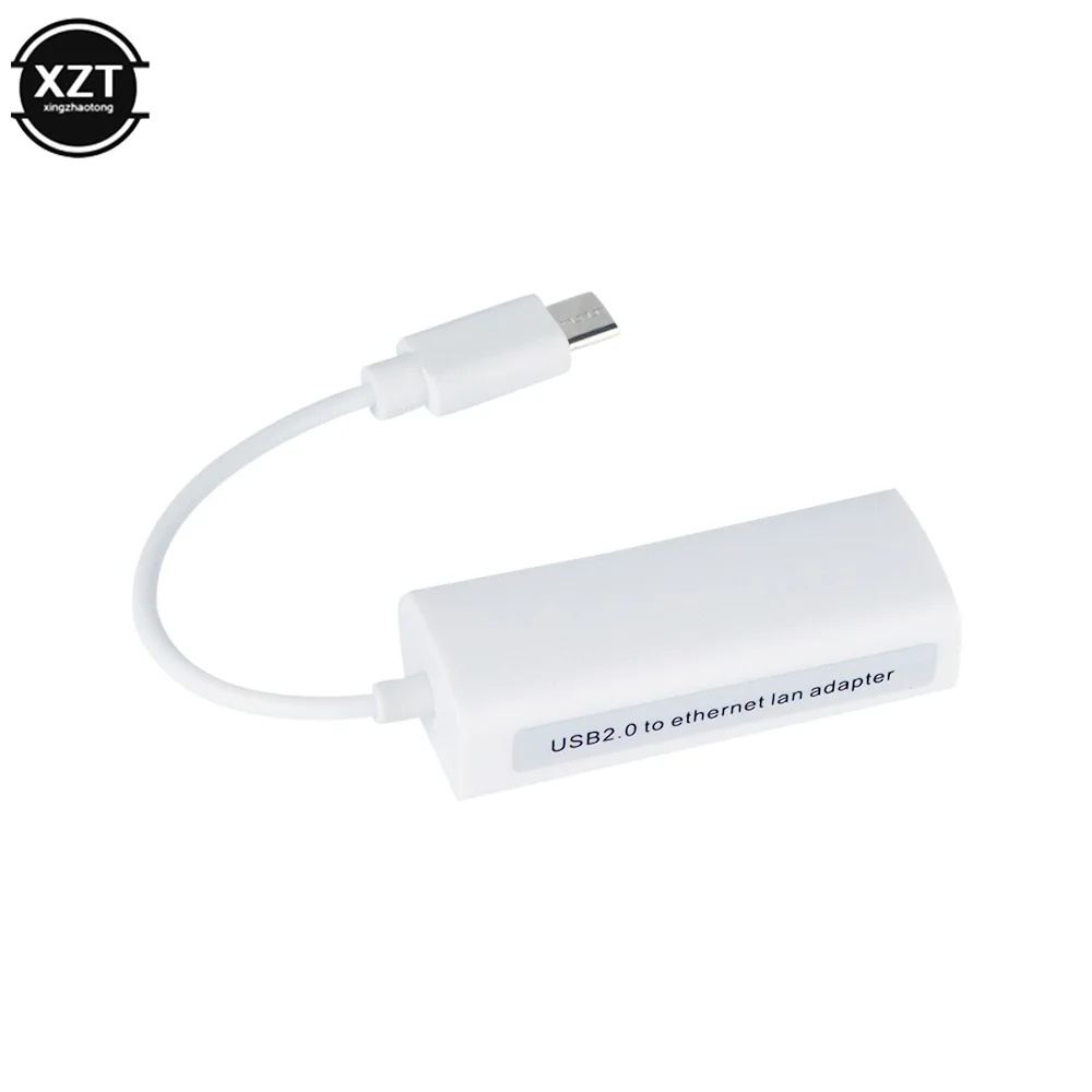 Usb Type-C Naar Rj45 Lan Ethernet Adapter 10/100Mbps Netwerkkaart Voor Macbook Windows Bedrade Internet Kabel Sr9900