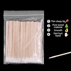 Cotton Swab Wood Disposable Tattoo Microblading Permanent Makeup Tools Safe Healthy for Cosmetic Beauty Soft Swab Stick Buds Tip