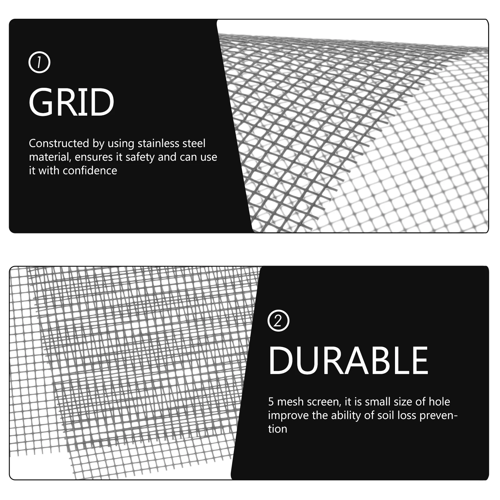 

5pcs Stainless Steel Mesh Screen 5-Layer Fine Wire Mesh For Flower Pot Drainage Grid Bonsai Pots Accessories Garden Tool Parts