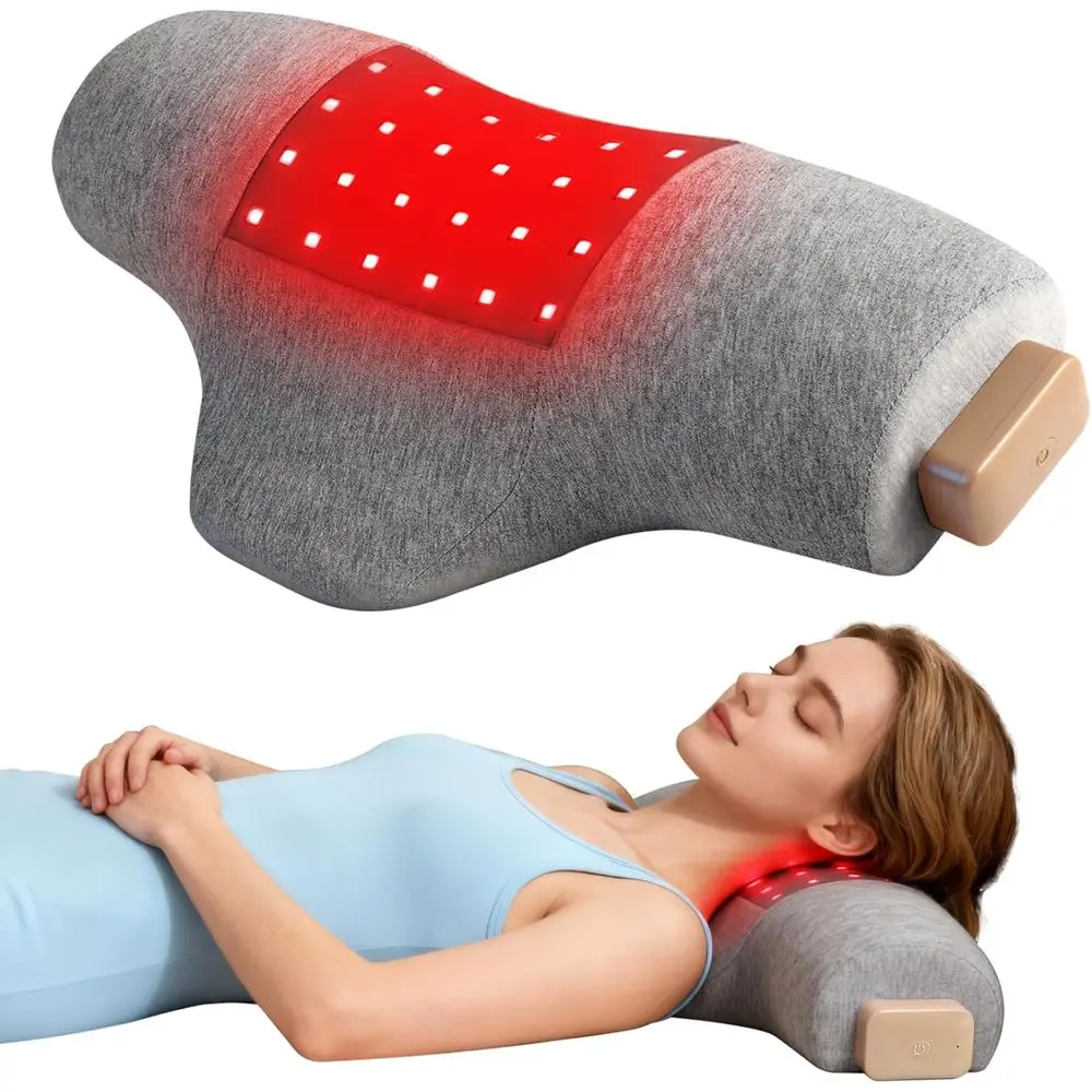 

Portable Red Light Therapy Pillow for Cervical and Joint Pain Relief, Ideal for Home and Travel