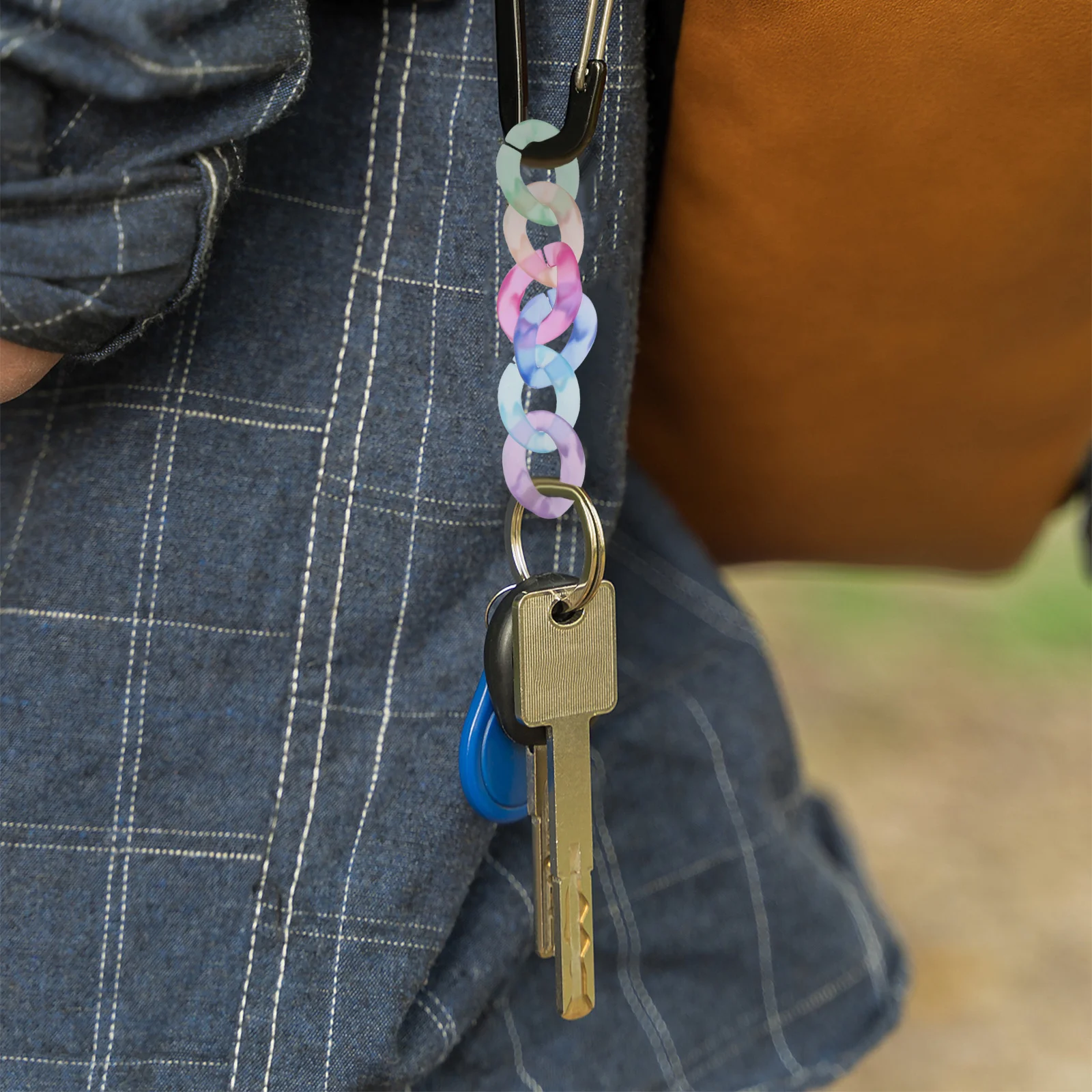 100pcs Acrylic Link Rings For Diy Bag Straps Jewelry Making Craft Projects Durable Chain Connectors Shoulder Strap Ring Art