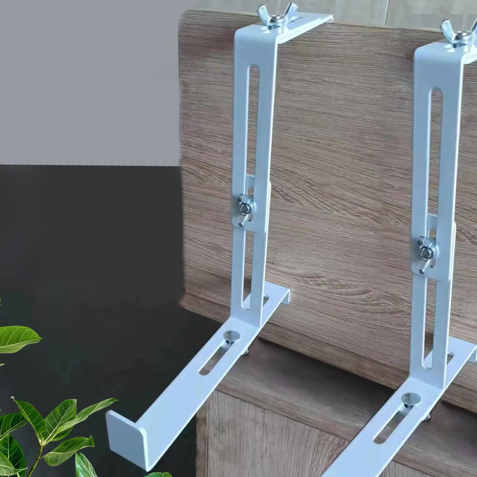 2 Pieces Flower Box Holder Durable Railing Planters Hooks Flower Baskets